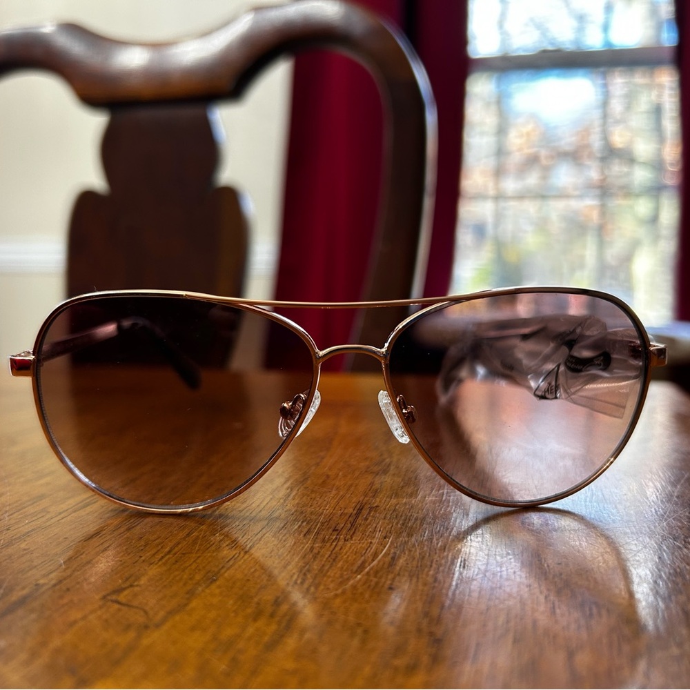 Kate Spade: Aviator Sunglasses - Rose Gold